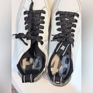 P448 White and Black Sneakers